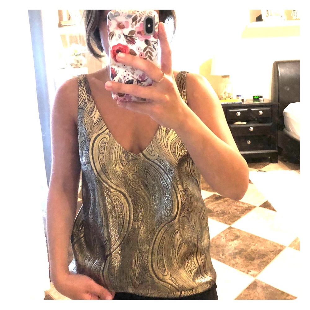 J Crew marbled gold tank- worn twice
